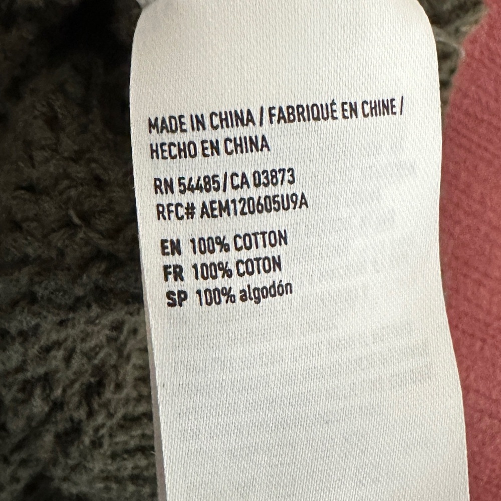 American Eagle Outfitters Olive Green Varsity-style button-front Cardigan - Picture 9 of 9